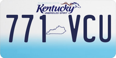 KY license plate 771VCU