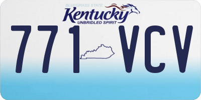KY license plate 771VCV