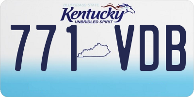 KY license plate 771VDB
