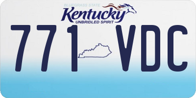 KY license plate 771VDC