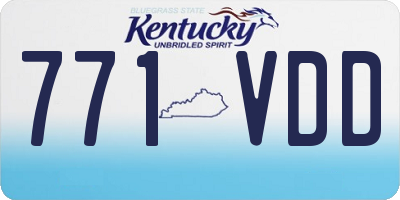 KY license plate 771VDD