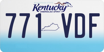 KY license plate 771VDF