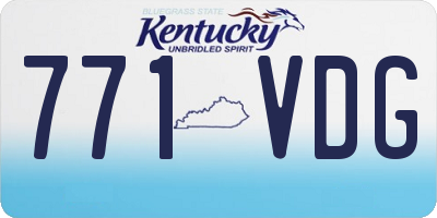 KY license plate 771VDG