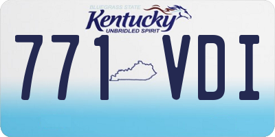KY license plate 771VDI