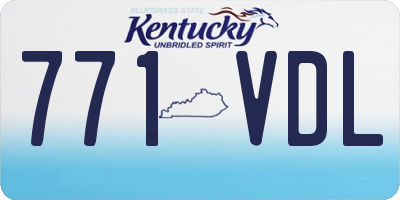 KY license plate 771VDL