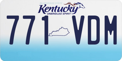 KY license plate 771VDM