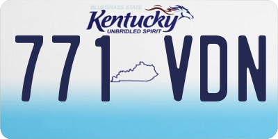 KY license plate 771VDN