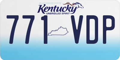 KY license plate 771VDP