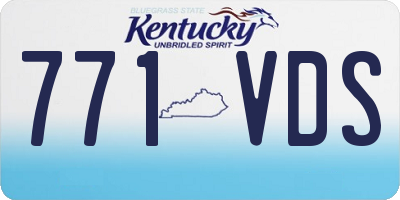 KY license plate 771VDS