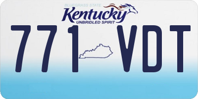 KY license plate 771VDT