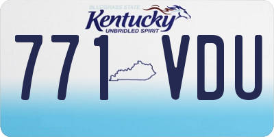 KY license plate 771VDU