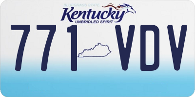 KY license plate 771VDV
