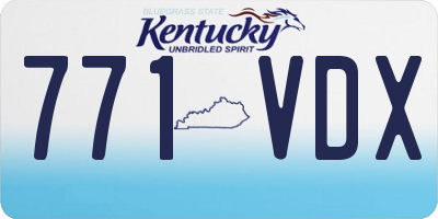 KY license plate 771VDX