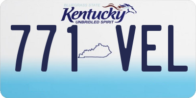 KY license plate 771VEL
