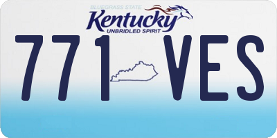KY license plate 771VES