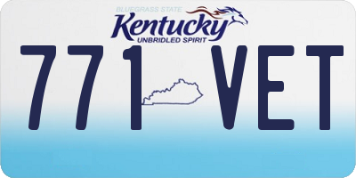 KY license plate 771VET