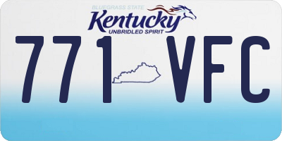 KY license plate 771VFC