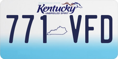 KY license plate 771VFD