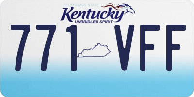 KY license plate 771VFF