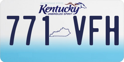 KY license plate 771VFH