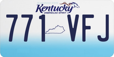 KY license plate 771VFJ