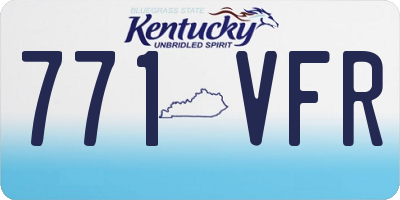 KY license plate 771VFR