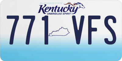 KY license plate 771VFS