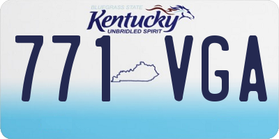 KY license plate 771VGA