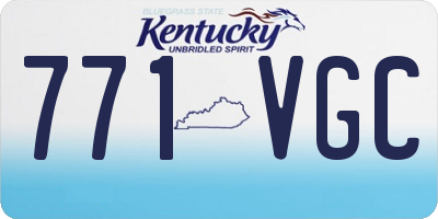 KY license plate 771VGC