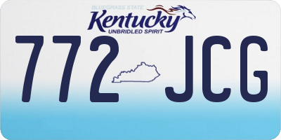 KY license plate 772JCG