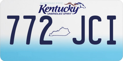 KY license plate 772JCI