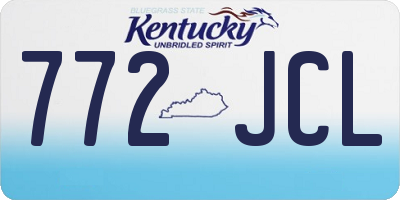 KY license plate 772JCL