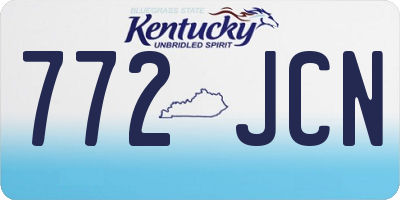 KY license plate 772JCN