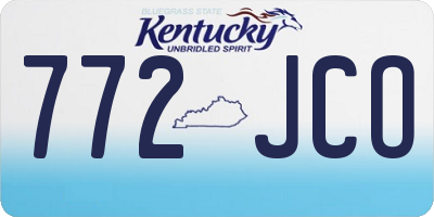 KY license plate 772JCO