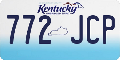 KY license plate 772JCP