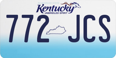 KY license plate 772JCS