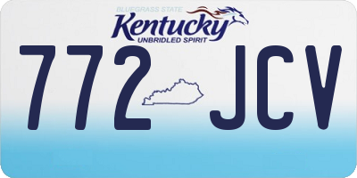 KY license plate 772JCV