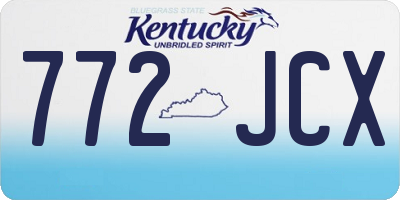KY license plate 772JCX
