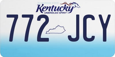 KY license plate 772JCY