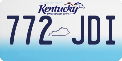 KY license plate 772JDI