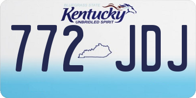 KY license plate 772JDJ