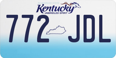KY license plate 772JDL