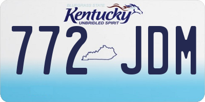 KY license plate 772JDM
