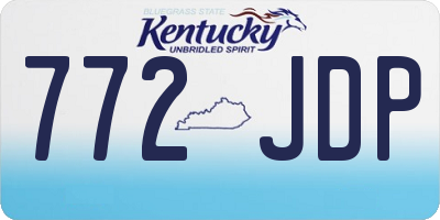 KY license plate 772JDP