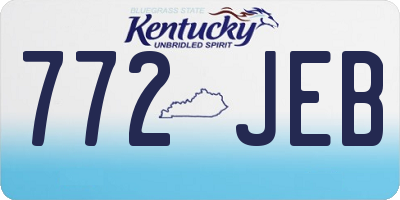 KY license plate 772JEB