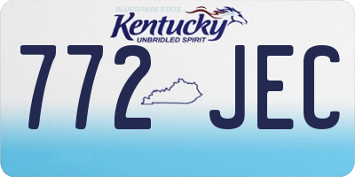 KY license plate 772JEC