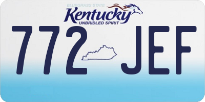 KY license plate 772JEF