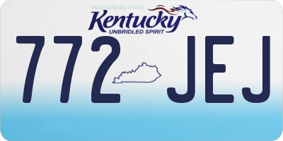KY license plate 772JEJ