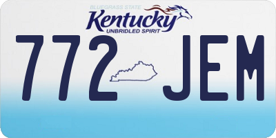 KY license plate 772JEM