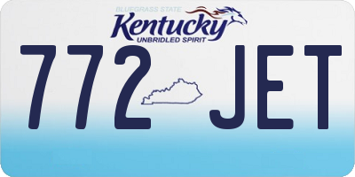 KY license plate 772JET